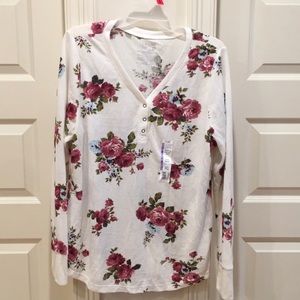 Long sleeve Thermal Henley Tee